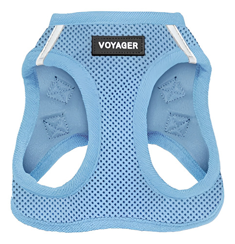 Pechera Con Arnes Para Mascotas Color Azul Tamaño Mediano
