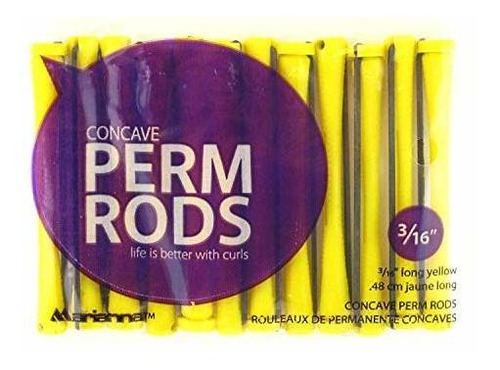 Tubos De Peinado - Perm Rods Long Yellow Lot Of 1 Dozen