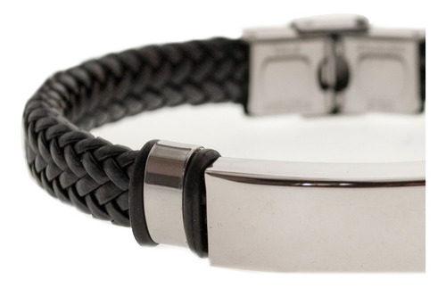 Imagen 3 de 7 de Pulsera Cuero D&k Grabado Personalizado Día Del Padre Ppdk10
