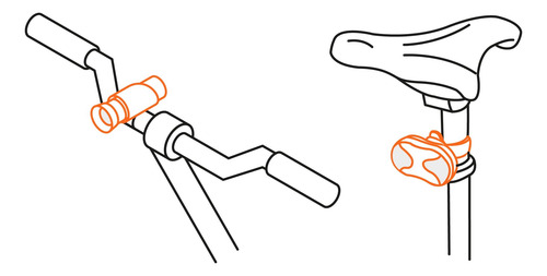Juego De Linterna Delantera Y Trasera Para Bicicleta Truper