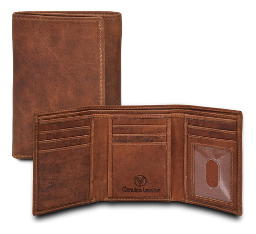 Valenchi Billetera Trifold De Piel Para Hombre - Rfid Blo...