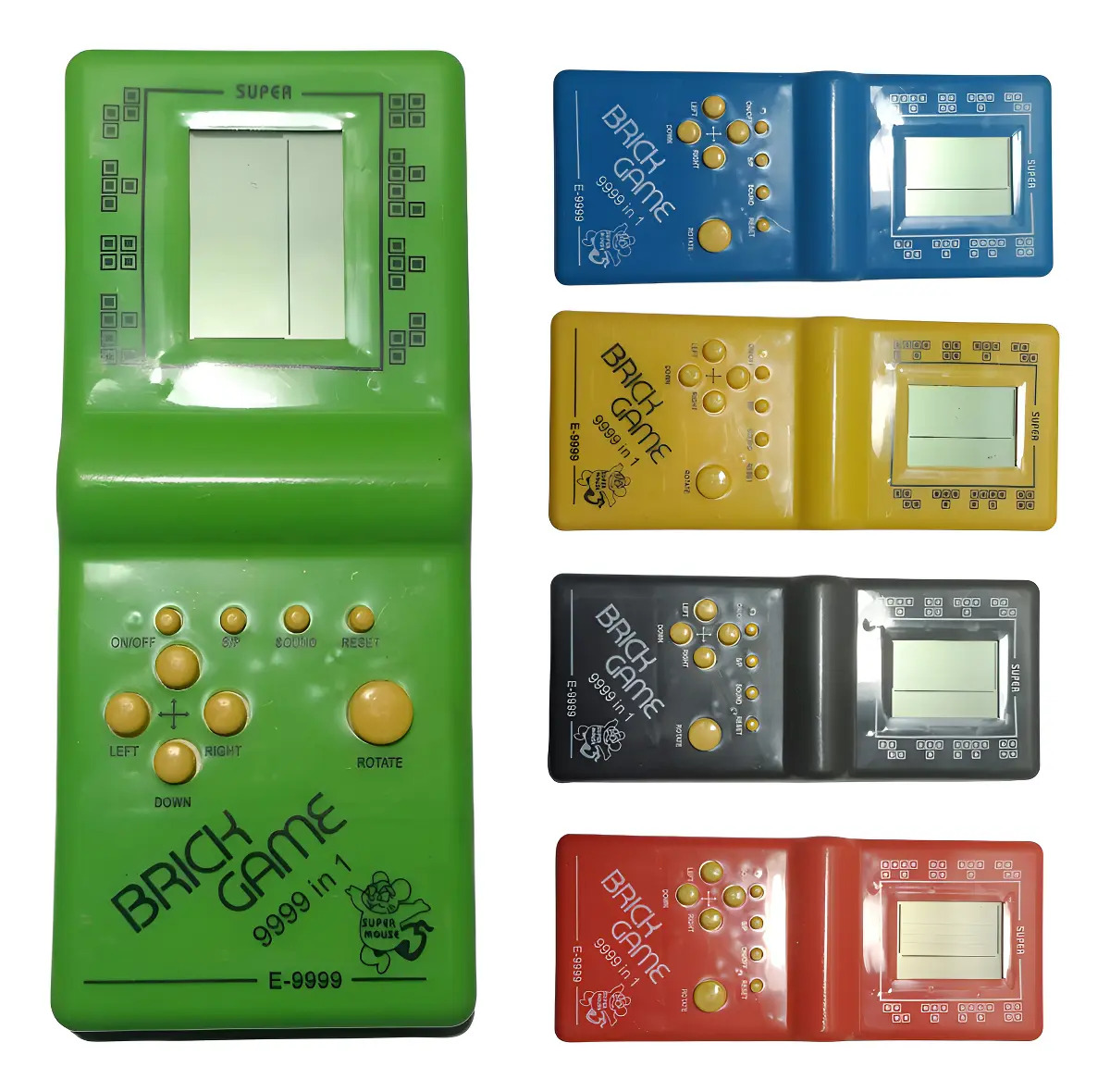 Console Portátil Brick Game 9999 in 1 Verde com 9999 Jogos Tetris Retro