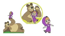 Comprar Matrices Masha Y Oso Para Maquinas Bordadoras Pes Jef Dst