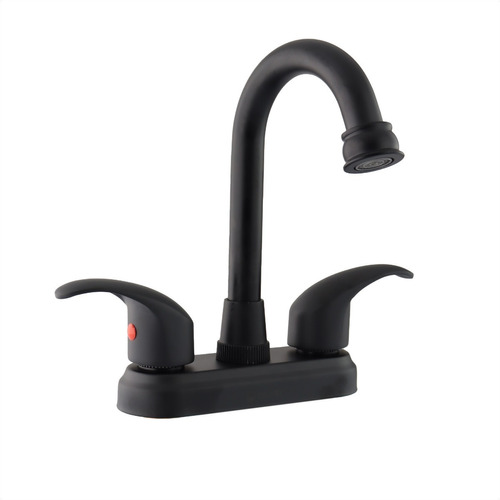 Llave Mezcladora Para Lavabo 4 Pulgadas Solvex Negro Mate