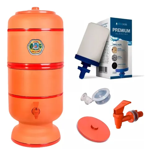 Filtro De Barro 6 Litros +vela Tripla Ação Esterilizante