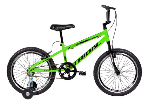 Bicicleta Aro 20 Infantil Bmx Cross Roda Lateral Tridal Cor Verde