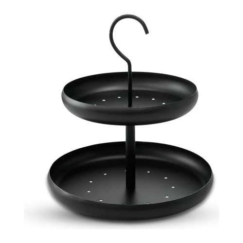 Metal Hanging Two-tier Bird Feeder, Outdoor Bird Feeder...