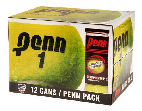 Pelotas De Tenis Penn 1  Caja Con 12 Latas  Ac M