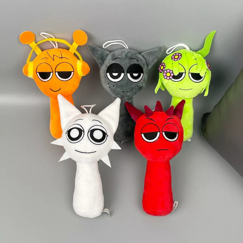 // 5 Pcs Peluche Sprunki Rhythm Box Peluche 25cm Sprunki
