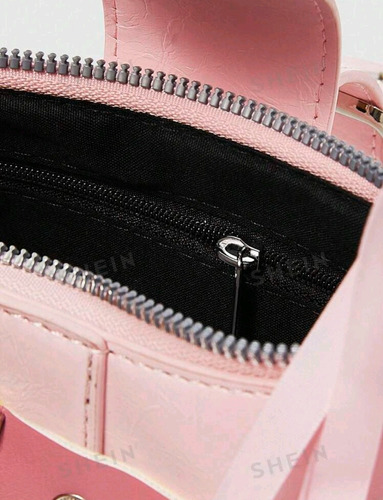 Bolso Mujer Rosa Coquette Y2k Moños Cute Kawaii Importado Rosa Lisa Níquel Rosa