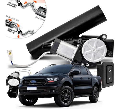 Difusor De Escapamento Preto Ronco Esportivo Ford Ranger