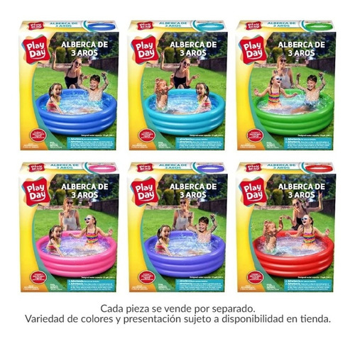 Alberca De 3 Aros Play Day Más Regalo