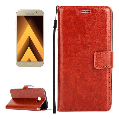 Funda De Piel Con Textura De Caballo Loco Para Galaxy A3 (20