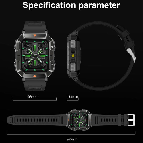 Reloj Inteligente Lemfo Con Linterna Led Bluetooth Calling