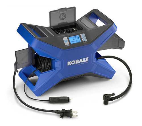 Compresor Inflador Portatil Para Coche Llanta Kobalt 12v Color Azul Marino Frecuencia 0 Mhz