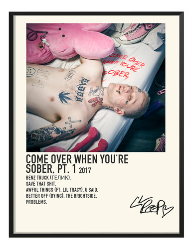 Poster Lil Peep Album Music Tracklist Come Over 1 80x40