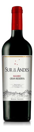 Vino Sur De Los Andes Gran Reserva Malbec X750cc