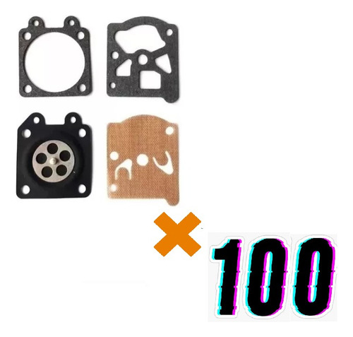 100x Kit Junta Y Diafragma Motosierra China 38/45/52cc