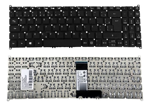 Teclado Para Acer Aspire 5 A515-54 A515-54-57en Abnt2 Com Ç Cor Preto Idioma Português Brasil