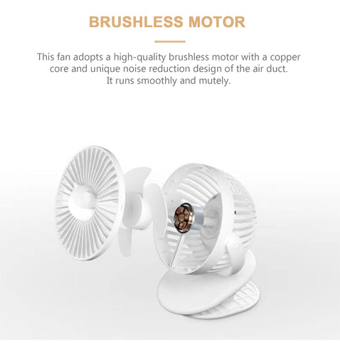 Mini Ventilador Con Clip De Escritorio Usb Con Luz
