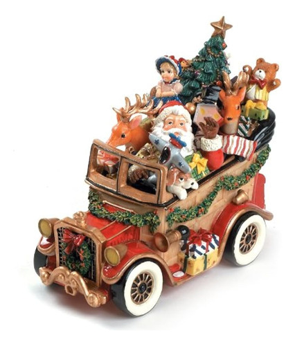 Fitz Y Floyd Santa Classic Car Te Deseamos Una Alegre Figuri