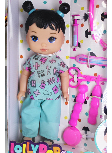 Imagem 5 de 5 de Boneca Bebe Coleção Lollypop Médica E Veterinária Acessórios