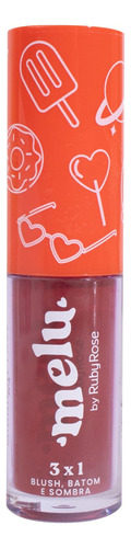 3x1 Blush, Batom E Sombra Cor Boo 05 - Melu 4,1 Ml