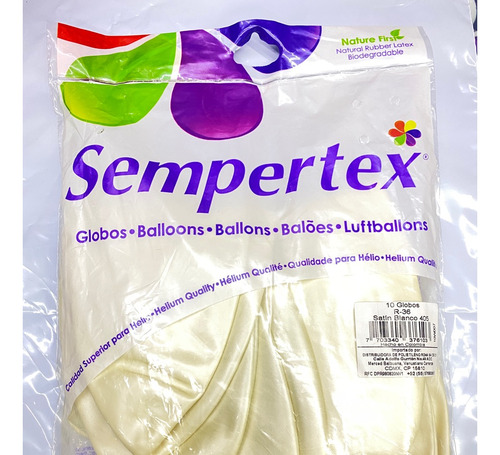 Globos Sempertex Satin Blanco No. 36