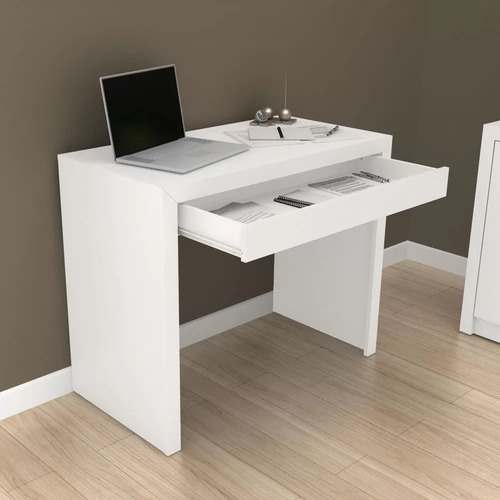 Escritorio Pc Con Cajon Hogar U Oficina Moderno Me4107 Color Blanco