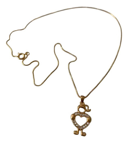 Cordão Feminino Pamela + Pingente Banhado A Ouro 18k Luxo