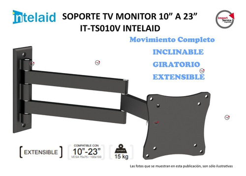 Soporte Tv 10 A 23 It-ts010v Intelaid Movimiento Completo