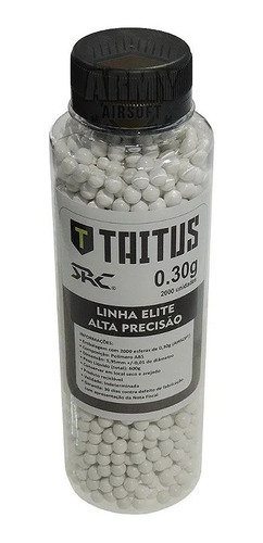 Bbs Airsoft 0,30 Gramas Src Taitus 2000 Unidades.