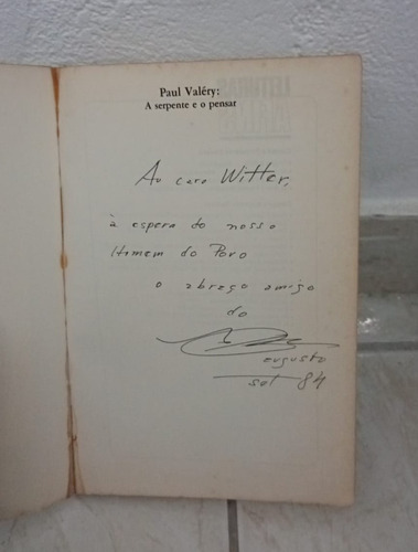 Paul Valéry: A Serpente E O Pensar (autografado) (Usado)