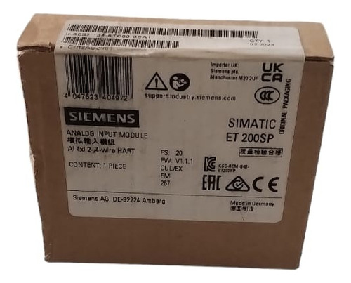 6es7134-6td00-0ca1 Analog Input Module Siemens