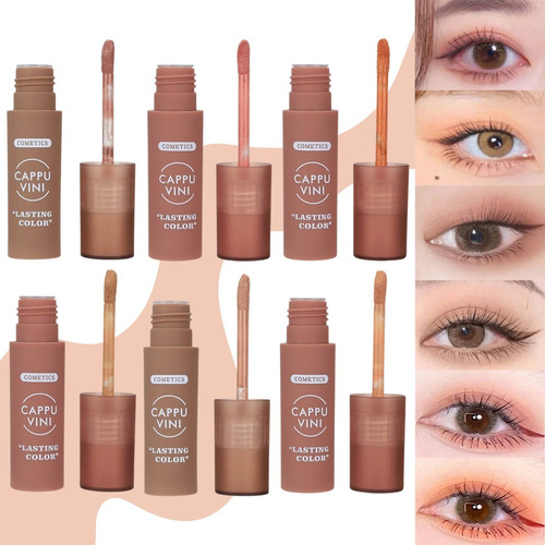 Sombra Liquida Nude Maquillaje Belleza Ojos Make Up Matte Sombra 4