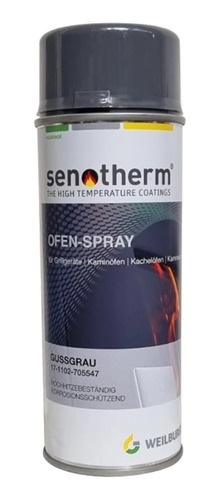 Pintura En Spray Alta Temperatura - Senotherm - Color Gris