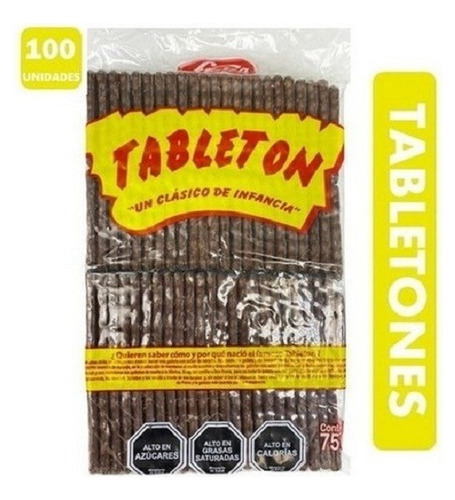 Chocolate Tableton Bolsa 100 Unidades Fruna