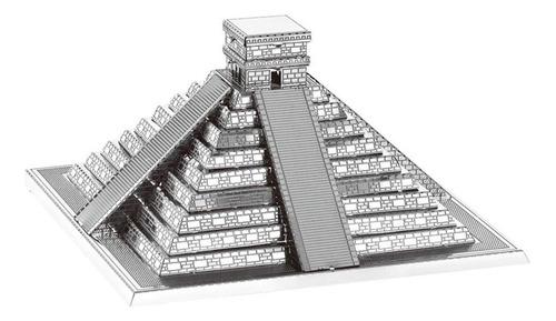 Rompecabezas Metálico 3d Pirámide Chichén Itzá