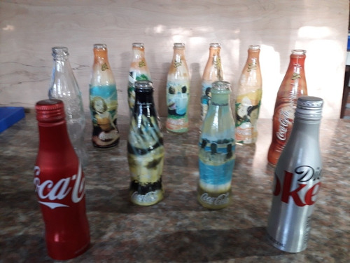 Lote De 11 Botellas Coca Cola De Colección.ver Descripción