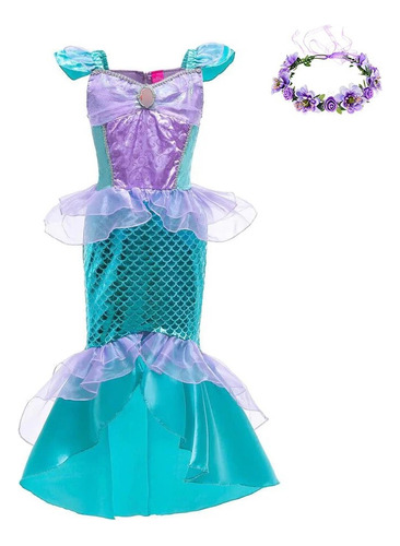 Disfraz De Princesa Ariel Para Niñas Disfraz De Sirena Para