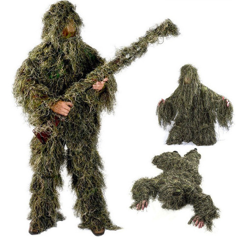 Traje De Camuflaje Ghillie Para Niños Al Aire Libre, Traje D