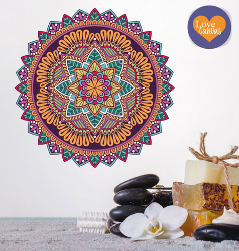 Hermoso Mandala Vinilo Decorativo 1.00 X 1.00 Mts