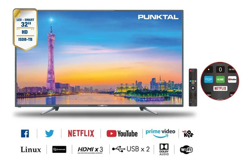 Imagen 2 de 5 de Smart Tv 32 Punktal Pk-32 Ksm Televisor Netflix-wifi-hdmi