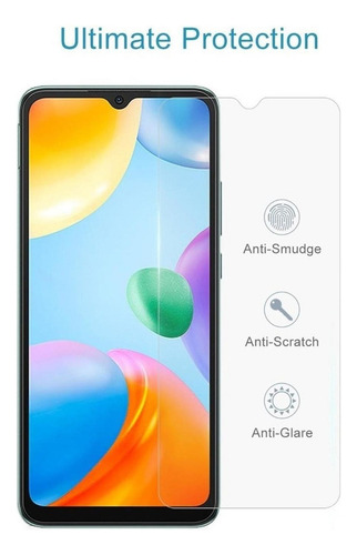 Imagen 2 de 4 de Xiaomi Redmi 10c Lámina Protectora Pantalla Vidrio Templado