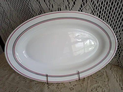 Muy Buena Fuente Oval Vitrificada Marca Harmonia Nueva Meses sin