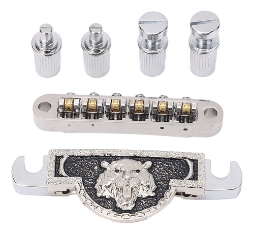 Guitarra Roller Saddle Bridge Lion Pattern Metal Electric