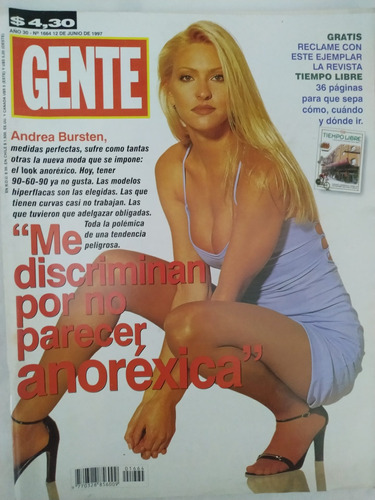 Revista Gente N° 1664 12/06/1997 Andrea Bursten