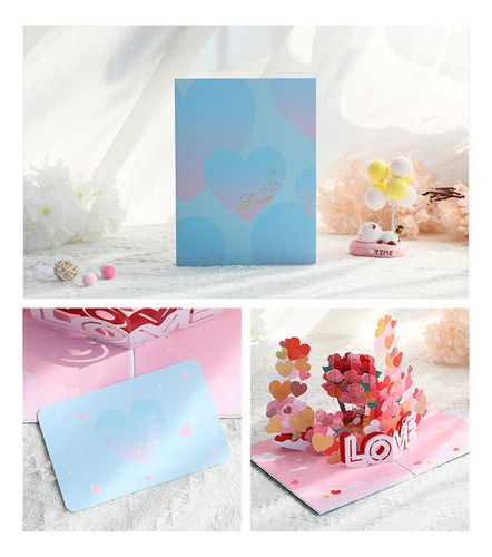 Tarjeta De Felicitación 3d Del Día De Valentín,
