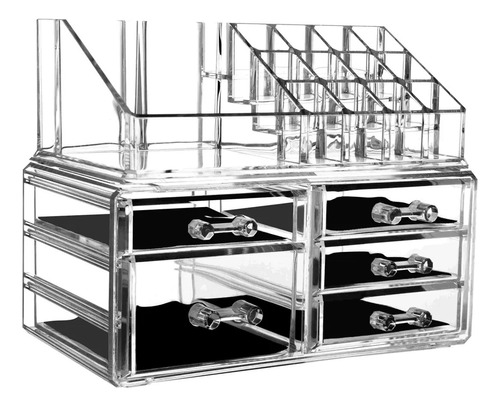 Organizador Maquiagem 5 Gavetas Acrílico Transparente Batons