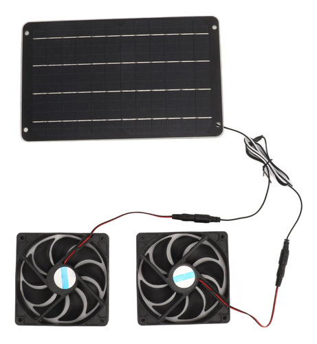 Kit Ventilador Panel Solar 20 W Disipacion Calor Doble Para